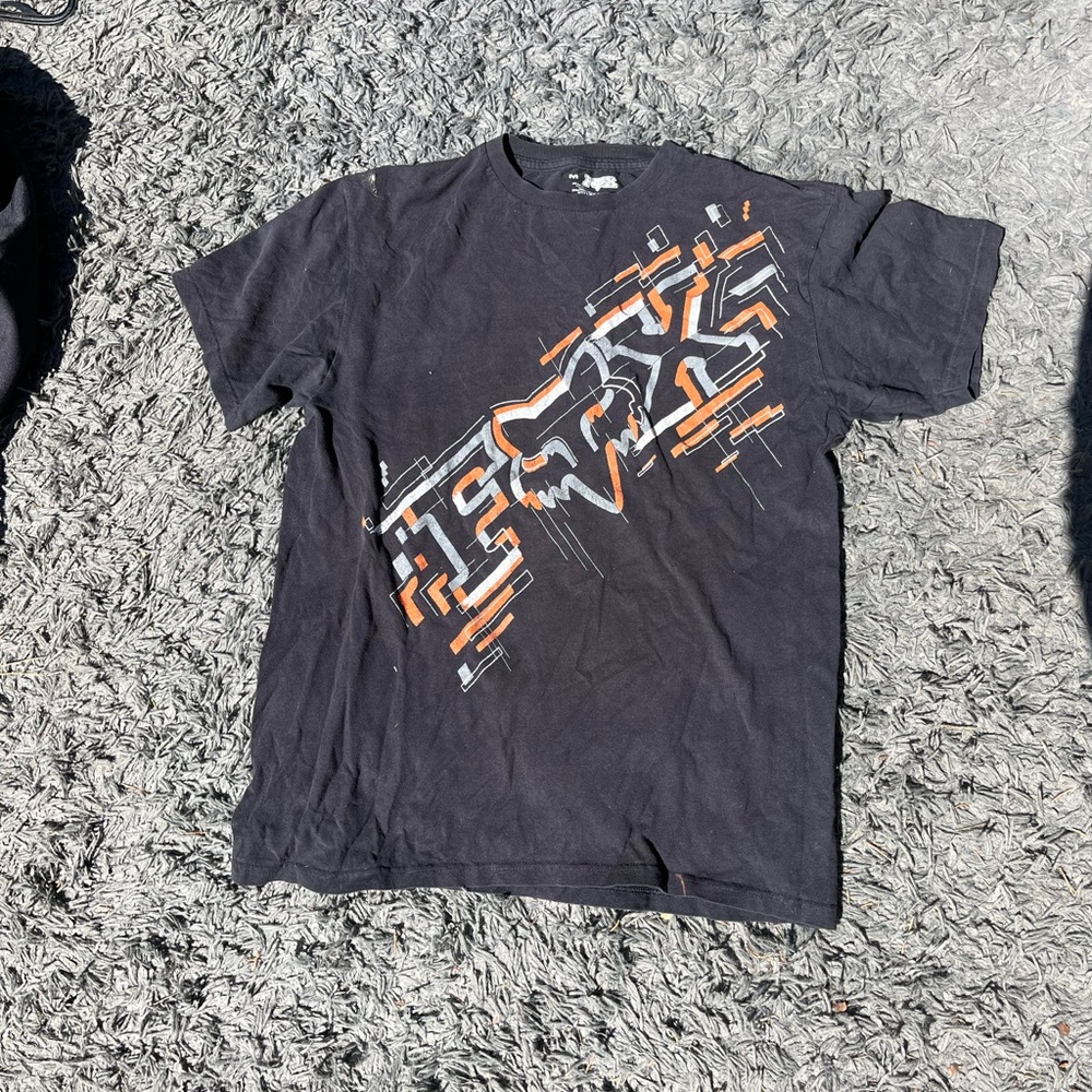 Black and Orange Graphic T-Shirt
